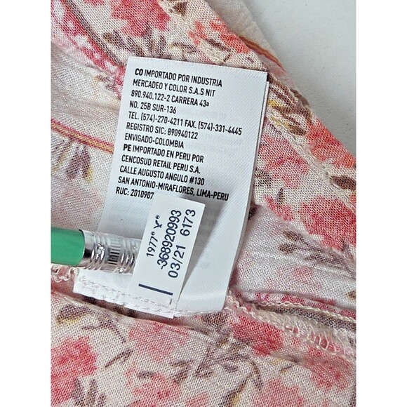 American Eagle Patchwork Printed Floral Smocked Tiered Mini Dress sz MED Boho - Picture 7 of 10